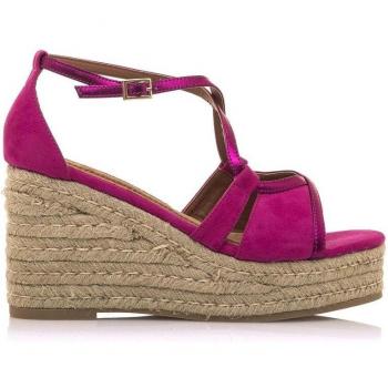 Sandalias de cuña para mujer con piso de rafia