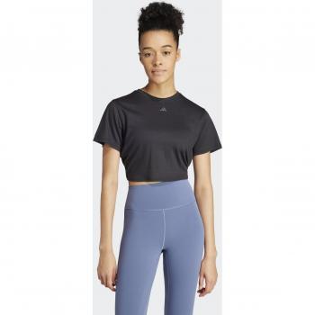 Camiseta adidas Yoga Studio Wrap para mujer en color negro
