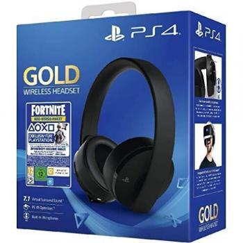 Gold & Black 7.1 PS4 Wireless Gaming Earphones – Fortnite Edition
