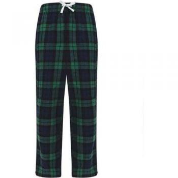 Pantalon SF Minni tartan pour enfants/jeunes, marine/vert 9-10 ans