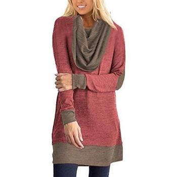 Pull à col châle rouge A‑wine de VONDA, taille XXL