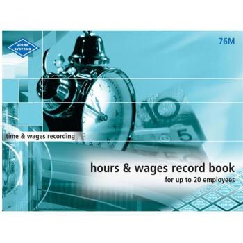 Zions Hours and Wages Record Book 76M