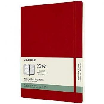 Moleskine 18‑Monats Kalender 2020/2021 – Weicher Einband, elastische Rückseite