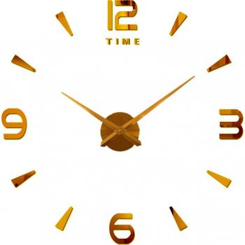Große Quarzuhr Wanduhr mit Acrylspiegel