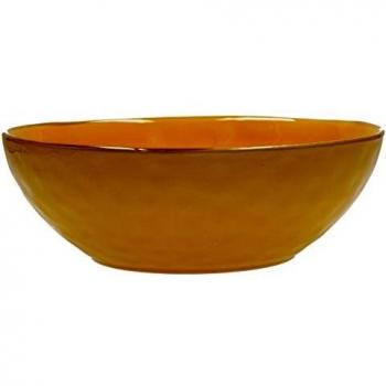 Floral Concerto Salad Bowl (Rose & Tulip) – 26 cm – Ochre Yellow