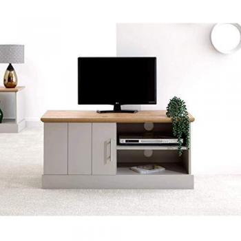 Kendal Grey Panel & Oak Top Media Console (Small)
