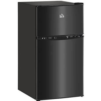Homcom 88L Under Counter CoolBox – Black, Dual Compartment, 5‑Temperature Settings