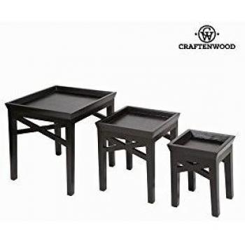 Set de 3 mesas apilables matrioska wengué