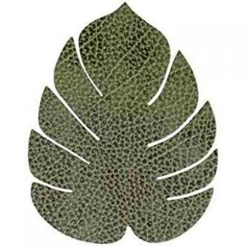 Verre protecteur Monstera Leaf Hippo vert olive – Accessoire de table LIND DNA