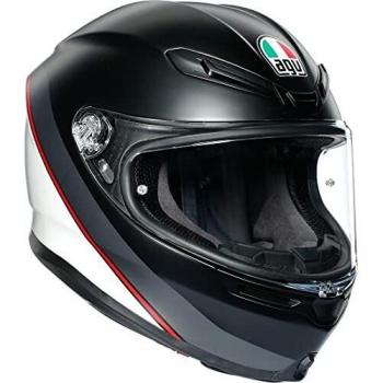 Casco AGV K6 Multi MPLK Minimal negro mate / blanco / rojo