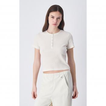 T-shirt Slim in Cotone Sostenibile Eco Future