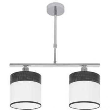 Lampada Cloe 2xe14 Cromo/bianco-legno 43x14