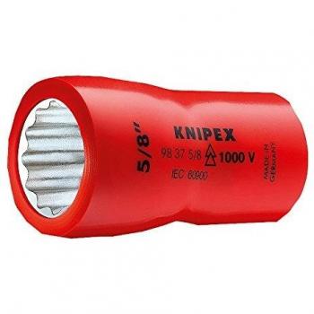 Knipex Steckschlüsseleinsatz für Sechskantschrauben 1000V-isoliert mit Innenvierkant 3/8 SW.1/2