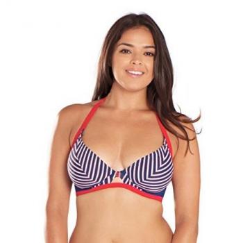 Curvy Kate Damen Ahoy Halterneck Bikinioberteil im Seemannsmuster, 80 DD