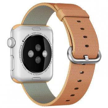 Apple Watch Band 42 mm, Gold/Red Nylon