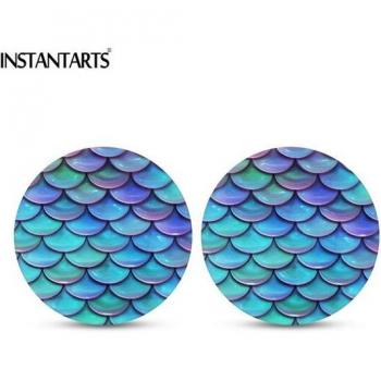 Colorful Mermaid Coaster Mat for Vehicles