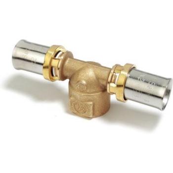 Tee per tubo in ottone cromato F 1/2