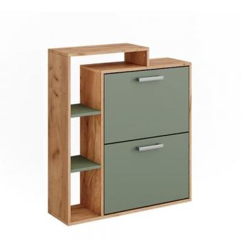 Orlando Schuhkipper – Vicco Goldkraft Eiche/Grün 80 x 90 cm
