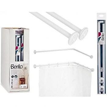 Aluminium Vorhangstange Weiß (80 x 2,5 x 80 cm)