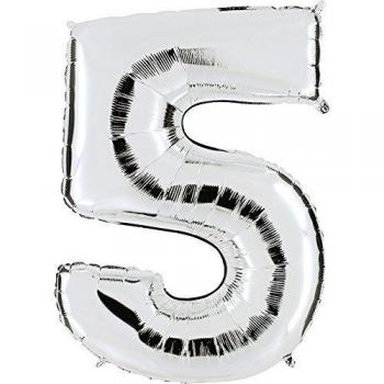 Pallone 102 cm Argento Numero 5 Aria di Festa
