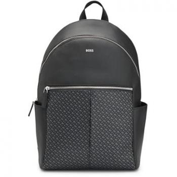 BOSS Sac à dos en cuir noir Zair N pour homme