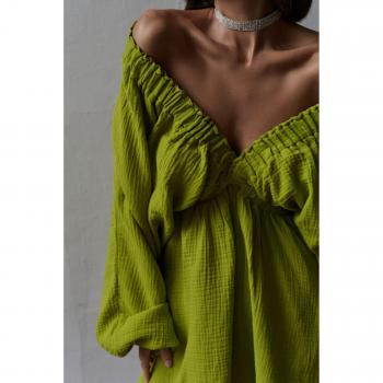 Pistachio Green Muslin Dress M/L by Bohemai
