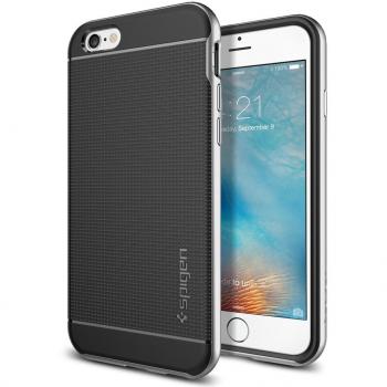 Spigen Neo Hybrid Dual-Layer Schutzrahmen und TPU Schale Handyhülle für iPhone 6/6S (Satin Silber)