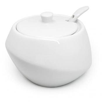 Zuccheriera in Porcellana Bianco Puro – NERTHUS FIH 557 con Coperchio