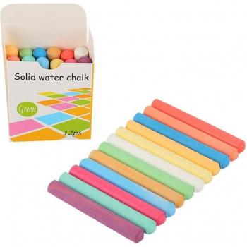 Bâtons de Craie Blanche à Couleurs Variées – Set 12