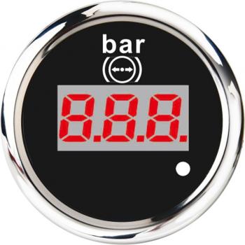 Medidor de presión manómetro digital 0-10 Bar, alarma, 52mm, acero inoxidable