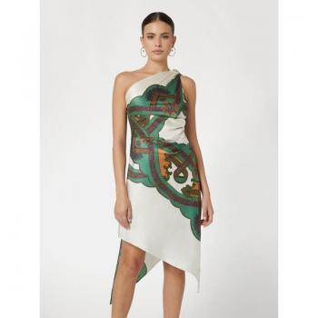 Vestido Asimétrico Estampado Pañuelo – Marciano