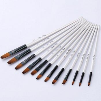 Kit de Peinture Polyvalent : Brosses Nylon pour Huile et Aquarelle – 12/24