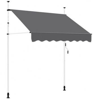 Parasole Retrattile per Balcone/Veranda 200x120 – Telo Resistente ai raggi UV, Manuale e Regolabile in Altezza