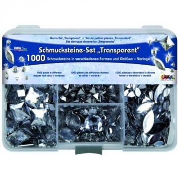 Multicolor Transparent Sparkle Stones – 1,000 Count (Sorted)
