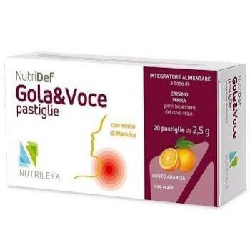 Nutridef gola & voce arancia 20 pastiglie