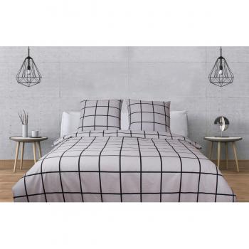 Housse de couette 200x200 cm coton imprimé Blanc Avenue