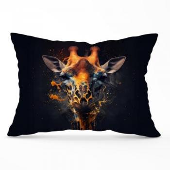 Golden Giraffe Splashart Cushion