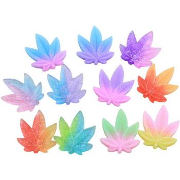 Gradient Ahornblatt Flatback Blätter für Scrapbooking, 50/20 Stück