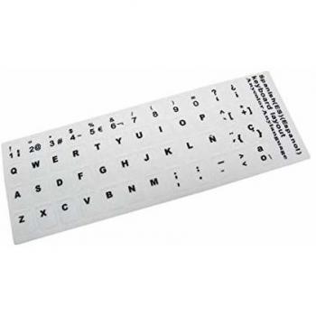 Etiquetas para Teclado Blanco con Letras Negras
