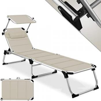 Bain de Soleil Pliable avec Protection Solaire