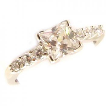 5mm White Silver Celestina Ring