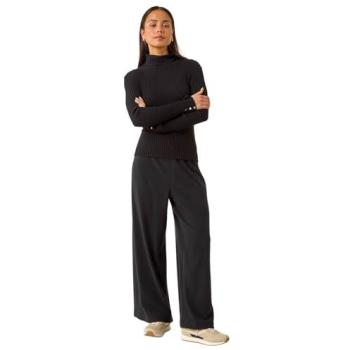 Pantalon Brushed Noir Petite Roman