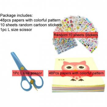 Kids Cartoon Paper Folding and Cutting Craft Set