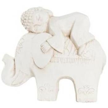 Magnesische Figur Buddha Elefant 44x22x40 cm