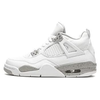 Jordan 4 Retro White Oreo 2021 – Grijze schoen voor kinderen en vrouwen, maat 35,5