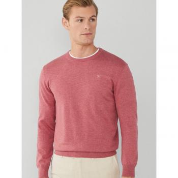 Jersey de hombre rosa Hackett London con logo bordado