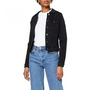 Vero Moda Vmhot Soya Denim Jacket Zwart Dames