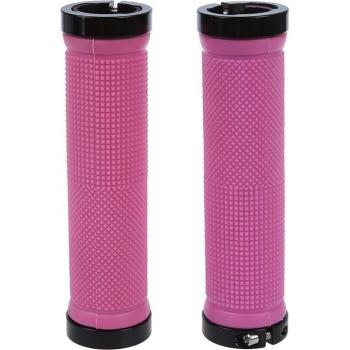Pink Lock-On Grips for Mountain Bikes