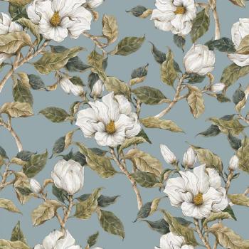 Süße Baby-Wandkunst: Magnolie im Hintergrund