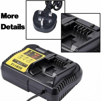 Adaptateur de chargeur rapide DCB112 pour Dewalt 10.8-18V XR Li-ion